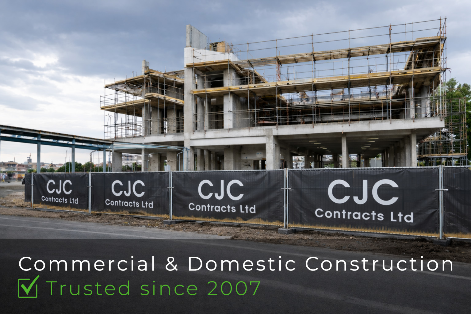 Colchester Building Contractor for newbuilds and multi storey buildings White Font